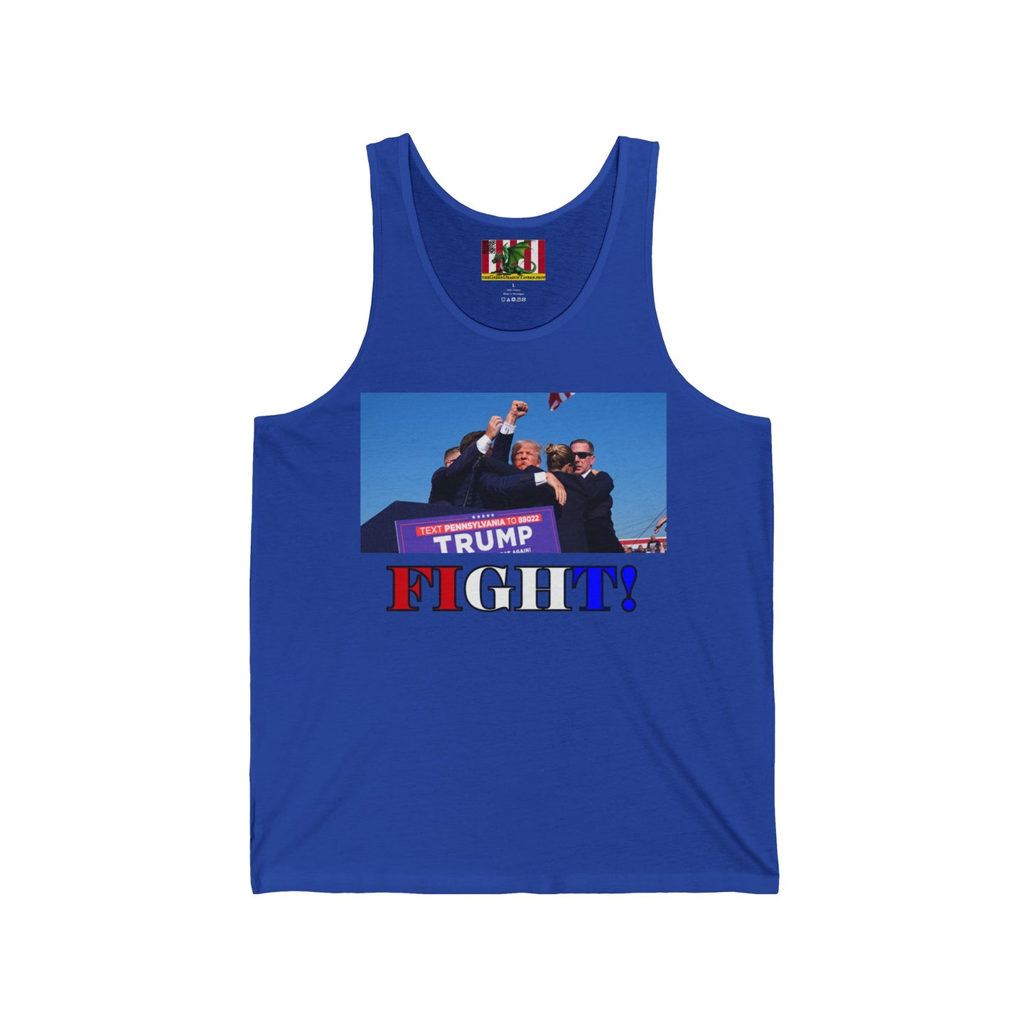 Fight! Unisex Jersey Tank Top by theGreenDragonTavern.shop