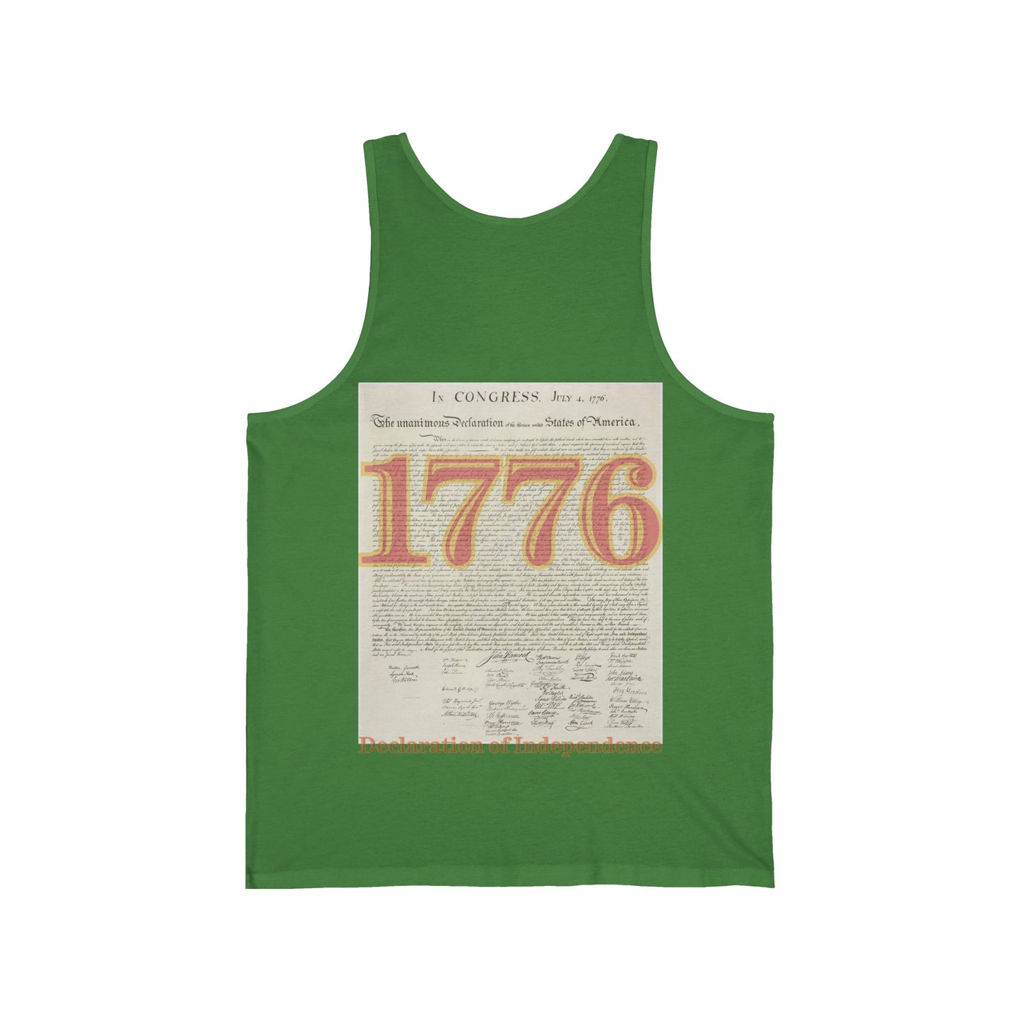 Declaration of Independence Unisex Jersey Tank Top by theGreenDragonTavern.shop