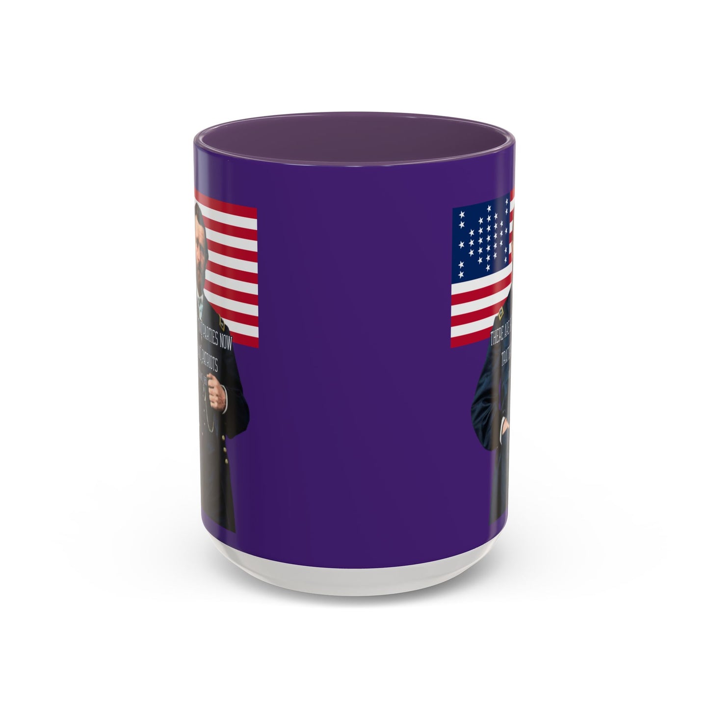 "Traitors and Patriots" Ulysses Grant Dark Purple Accent Mug by theGreenDragonTavern.shop