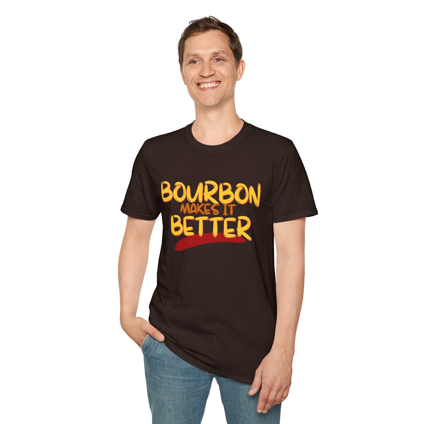 Bourbon makes it better DKcolors Unisex T-Shirt by theGreenDragonTavern.shop