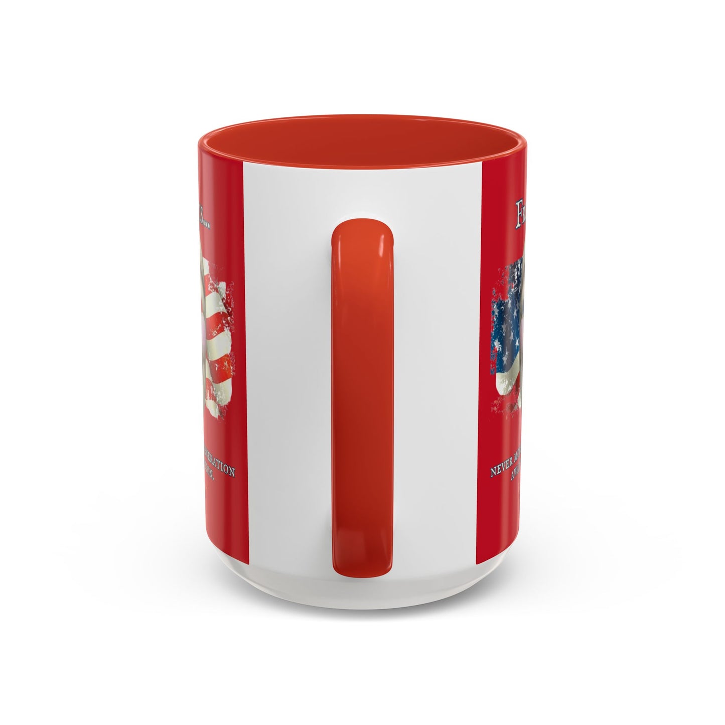 Ronald Reagan Freedom Vendetta Red Accent Mug by theGreenDragonTavern.shop