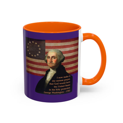 Washington's Earnest Prayer Purple Accent Mug by theGreenDragonTavern.shop