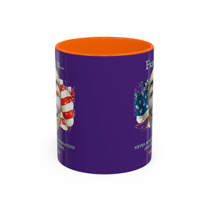 Ronald Reagan Freedom Vendetta Purple Accent Mug by theGreenDragonTavern.shop