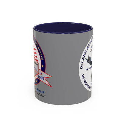 DNASM 2-sided, Founding & Student Art w/WhiteBG Grey Accent Mug by theGreenDragonTavern.shop