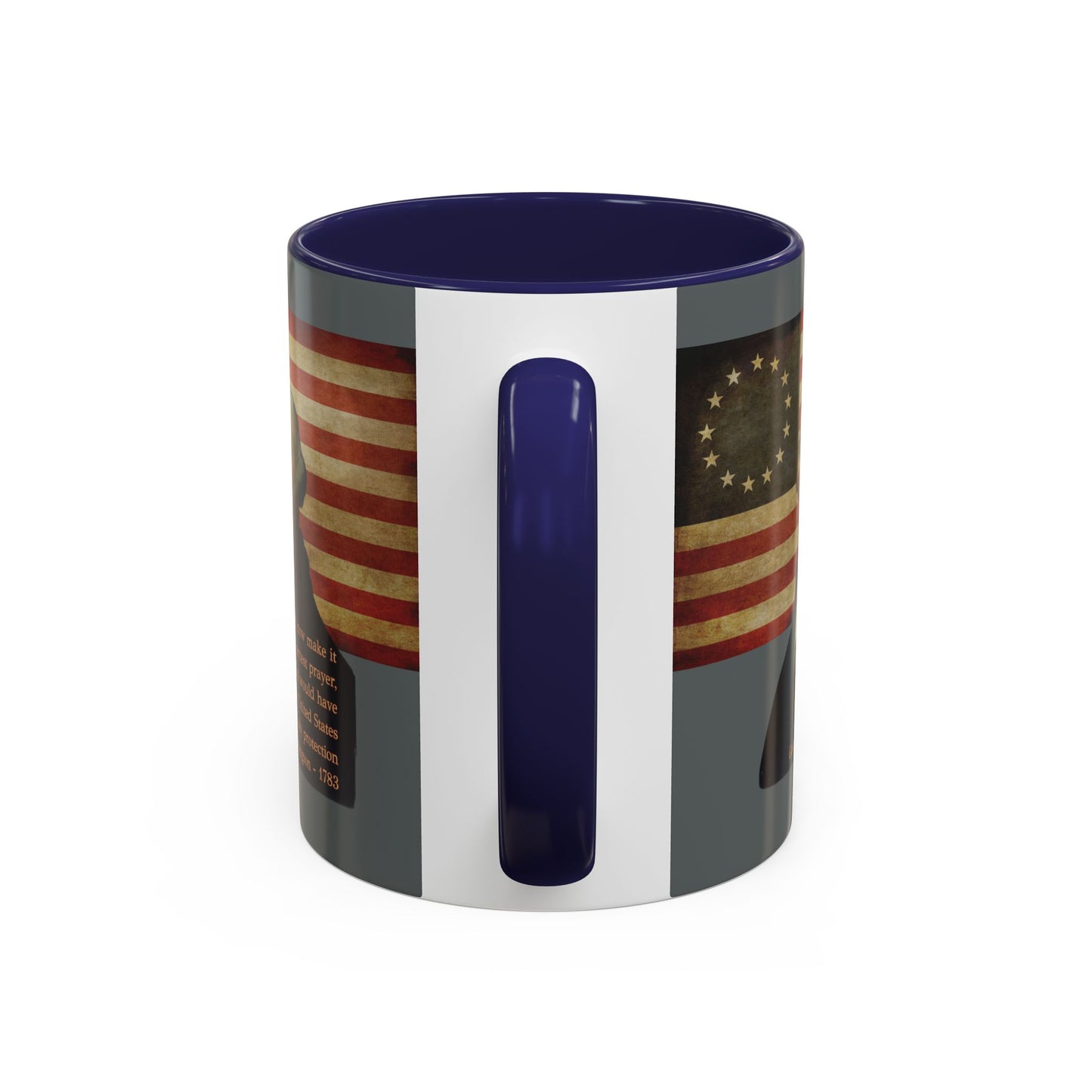 Washington's Earnest Prayer Grey Accent Mug by theGreenDragonTavern.shop