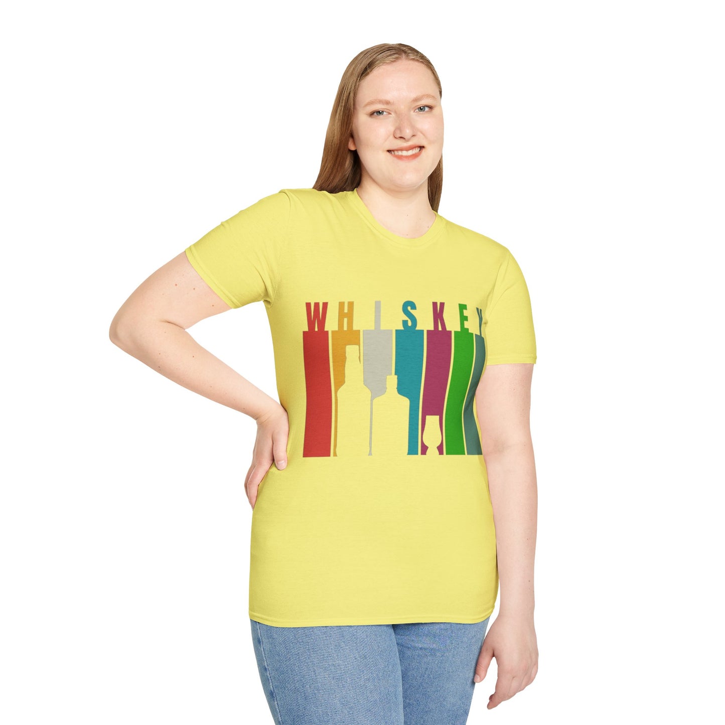 Whiskey spelled with an 'e' Light colors Unisex T-Shirt by theGreenDragonTavern.shop