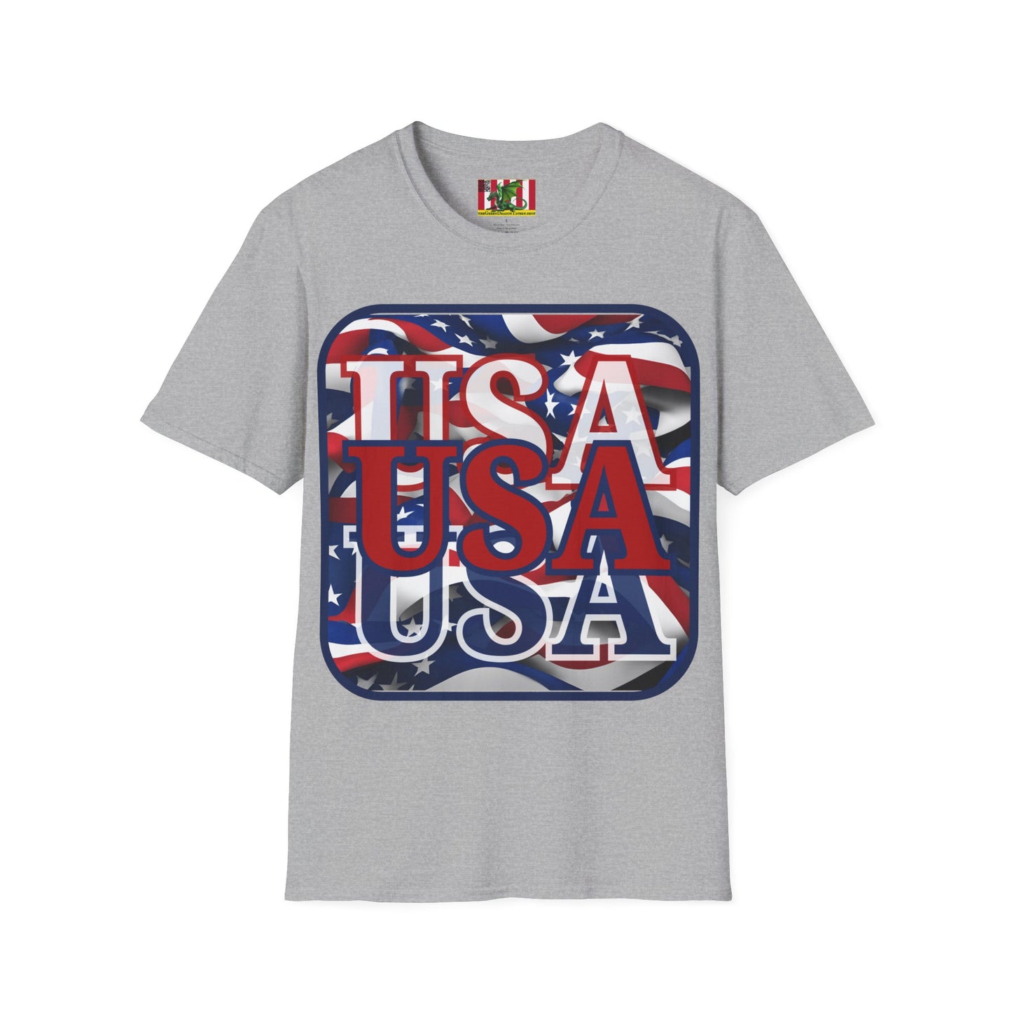 RED White and Blue USA Patriot Light colors Unisex T-Shirt by theGreenDragonTavern.shop