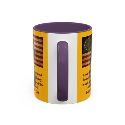 Deborah Sampson, America's Mulan Yellow Accent Mug by theGreenDragonTavern.shop
