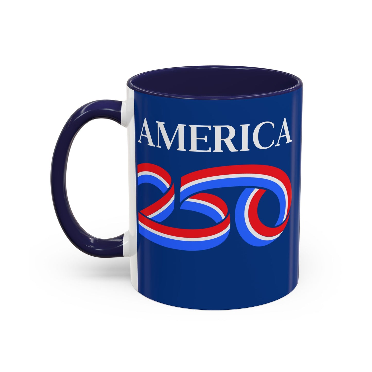 America 250 Dark Blue Accent Mug by theGreenDragonTavern.shop