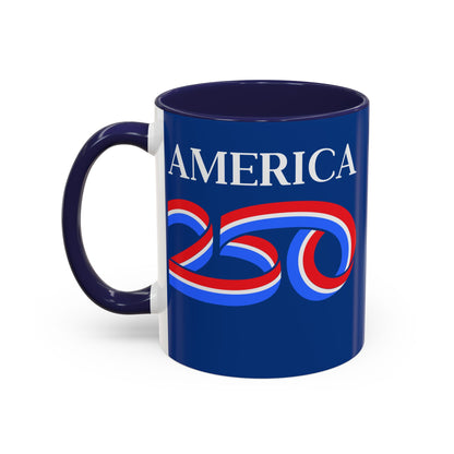 America 250 Dark Blue Accent Mug by theGreenDragonTavern.shop