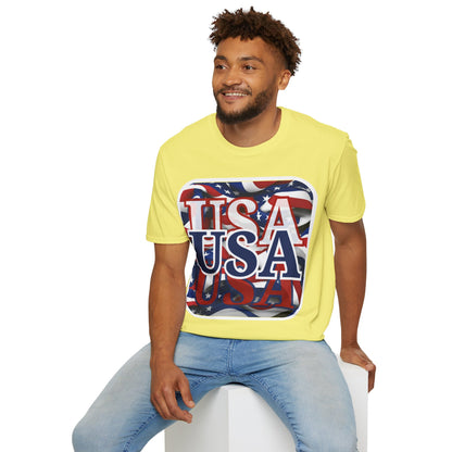 Red White and BLUE USA Patriot Light colors Unisex T-Shirt by theGreenDragonTavern.shop