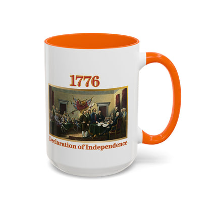 Declaration of Independence White Accent Mug by theGreenDragonTavern.shop