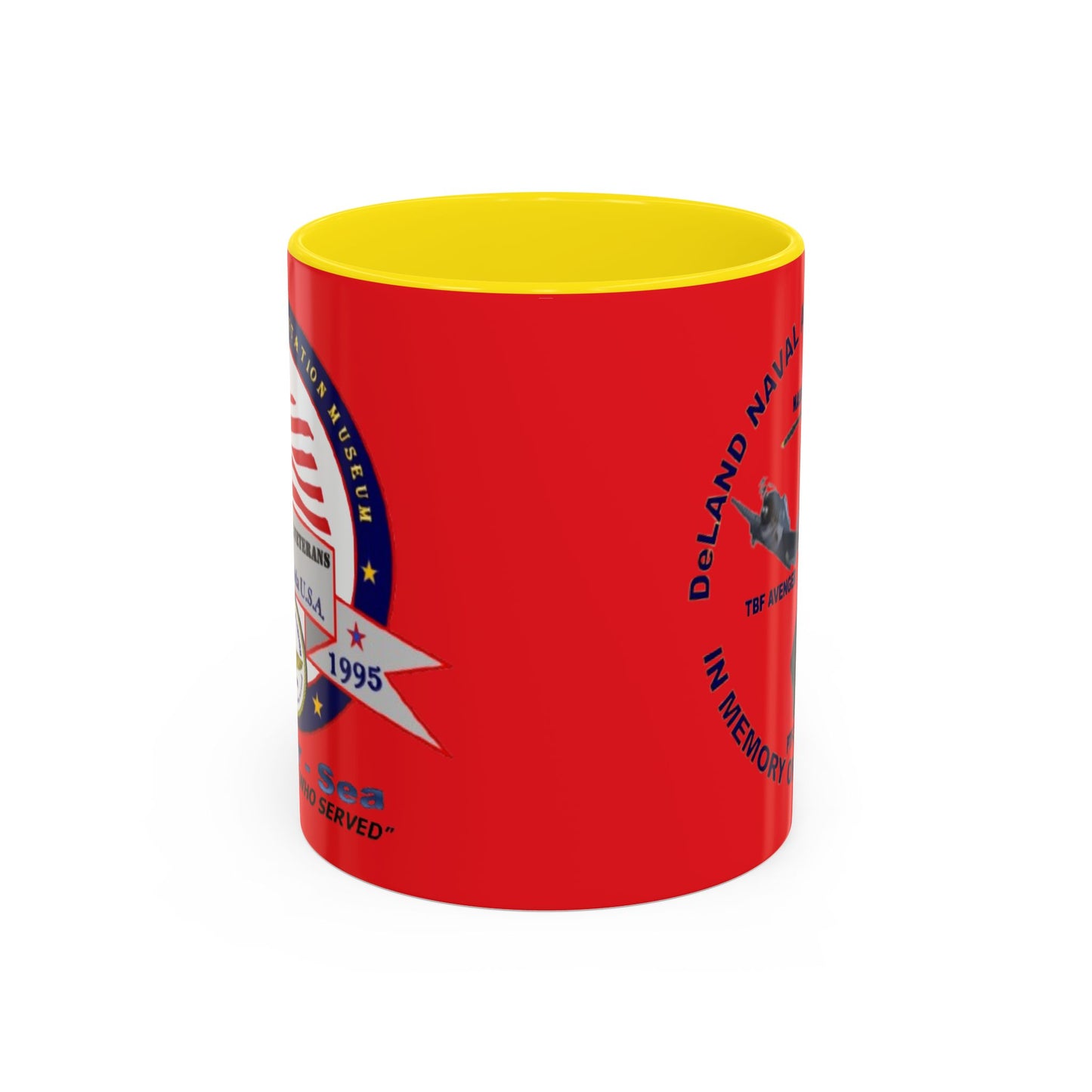 DNASM 2-sided, Founding & Student Art Red Accent Mug by theGreenDragonTavern.shop