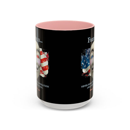 Ronald Reagan Freedom Vendetta Black Accent Mug by theGreenDragonTavern.shop
