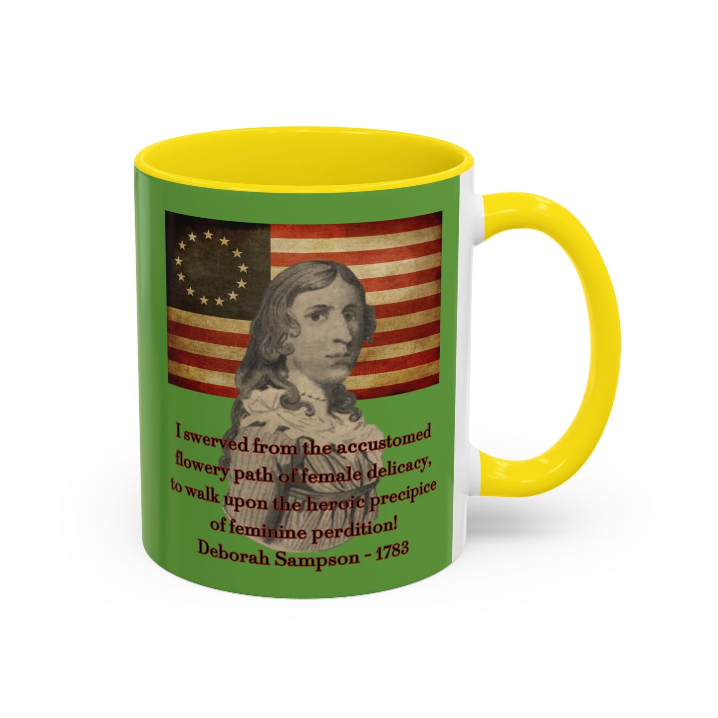 Deborah Sampson, America's Mulan Green Accent Mug by theGreenDragonTavern.shop