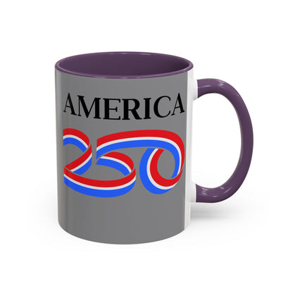 America 250 Grey Accent Mug by theGreenDragonTavern.shop