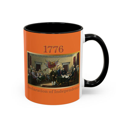 Declaration of Independence Orange Accent Mug by theGreenDragonTavern.shop