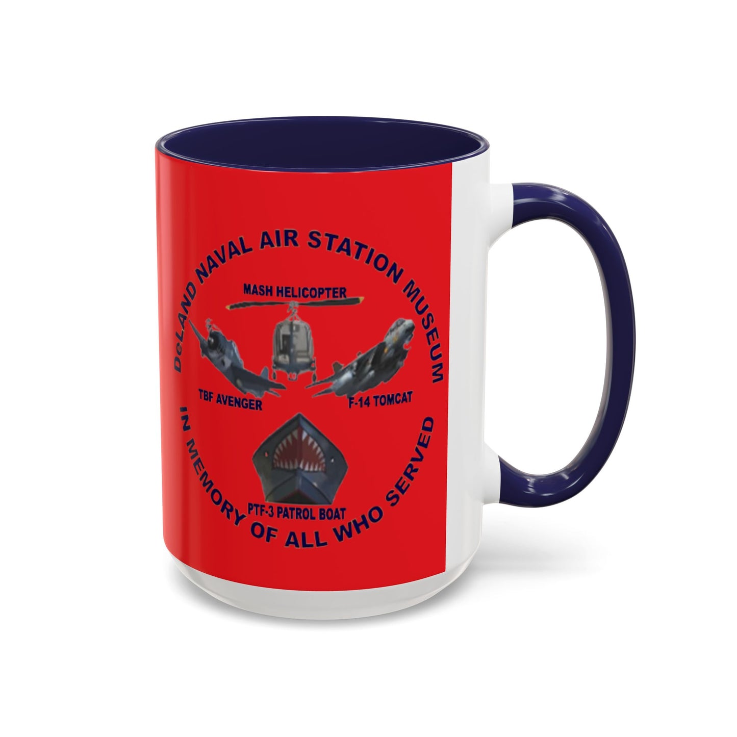 DNASM 2-sided, Founding & Student Art Red Accent Mug by theGreenDragonTavern.shop