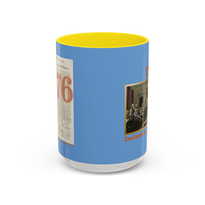 Declaration of Independence Light Blue Accent Mug by theGreenDragonTavern.shop