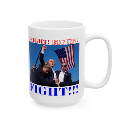 FIGHT! FIGHT!! FIGHT!!! White Mug by theGreenDragonTavern.shop