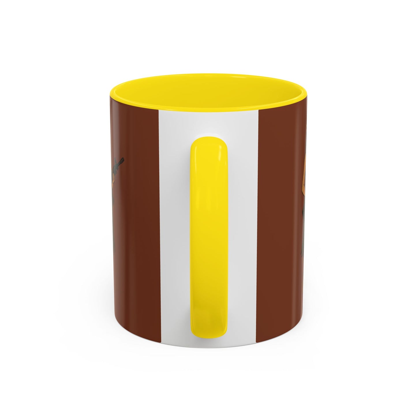 Hula Girl Packin' Heat Brown Accent Mug by theGreenDragonTavern.shop