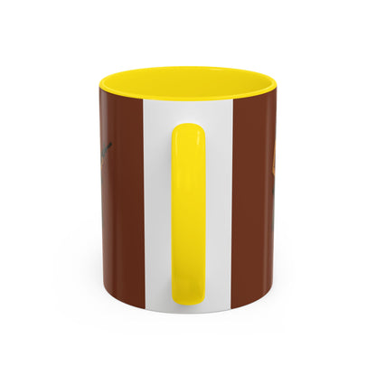 Hula Girl Packin' Heat Brown Accent Mug by theGreenDragonTavern.shop