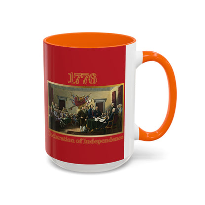 Declaration of Independence Red Accent Mug by theGreenDragonTavern.shop