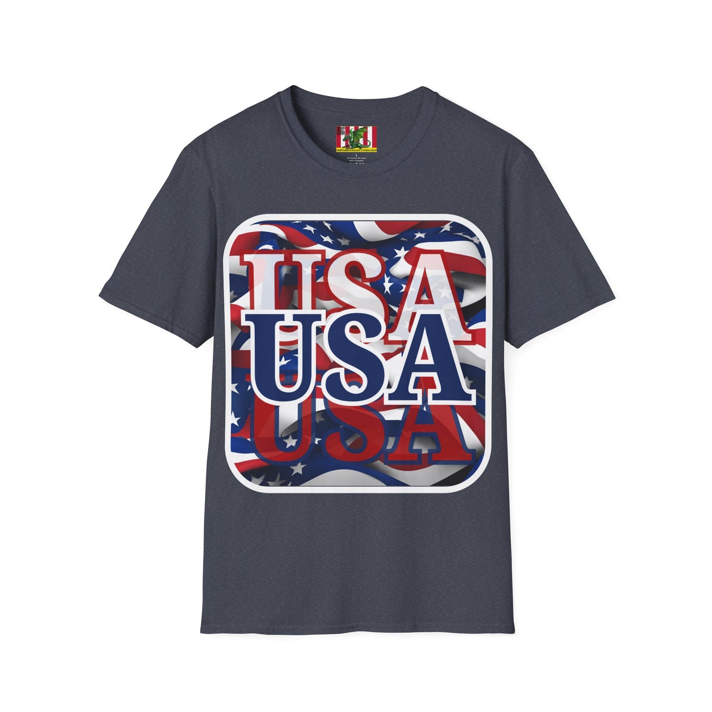 Red White and BLUE USA Patriot Dark colors Unisex T-Shirt by theGreenDragonTavern.shop
