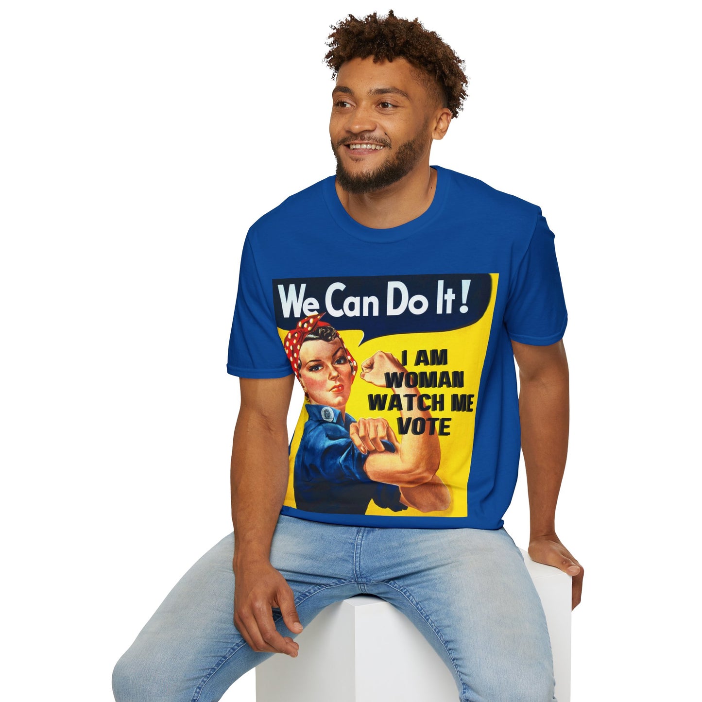 I Am Woman Watch Me Vote Rosie Dark colors Unisex T-Shirt by theGreenDragonTavern.shop