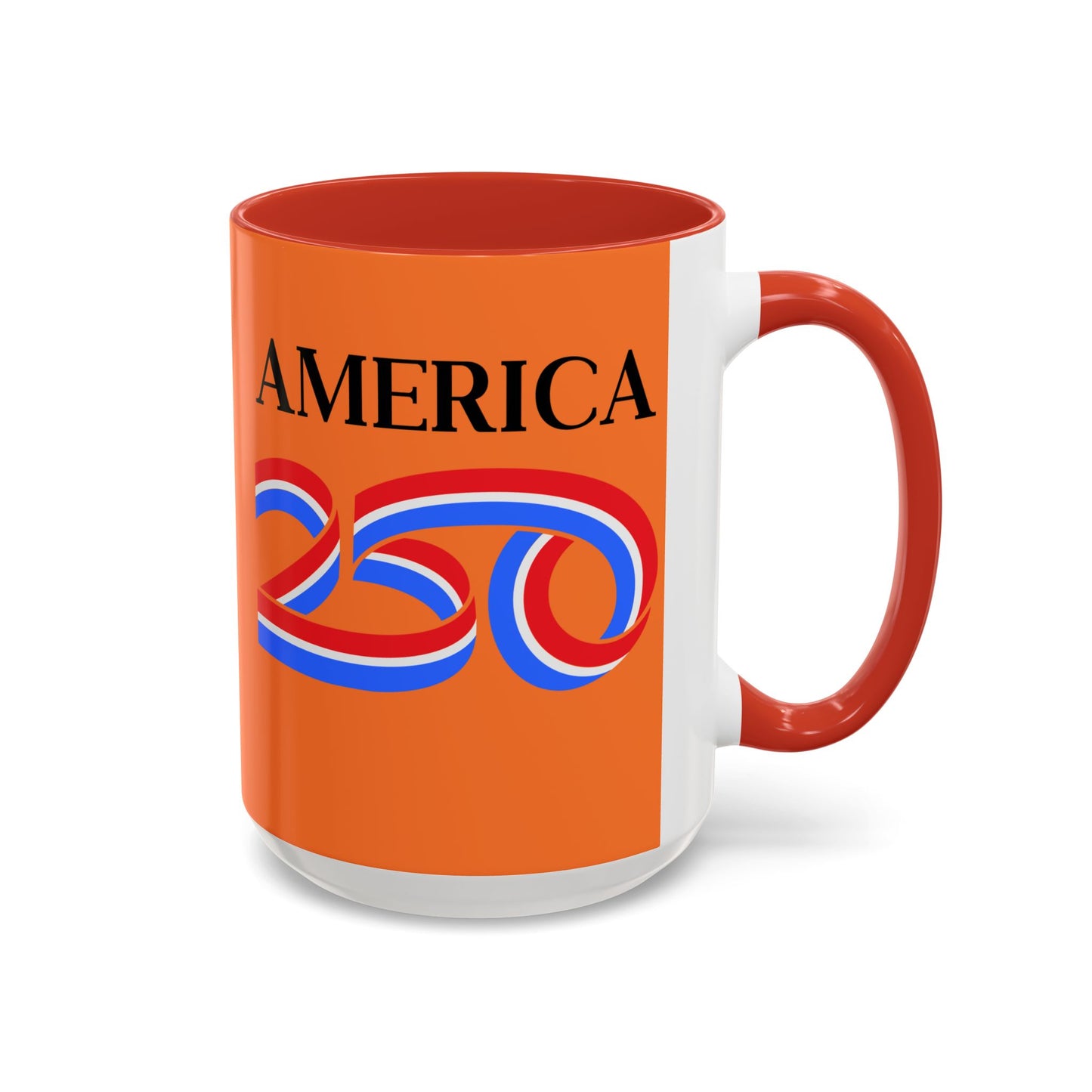 America 250 Orange Accent Mug by theGreenDragonTavern.shop