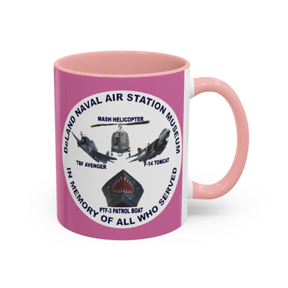 DNASM 2-sided, Founding & Student Art w/WhiteBG Pink Accent Mug by theGreenDragonTavern.shop