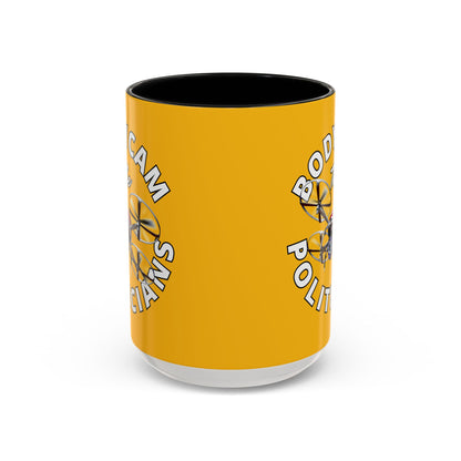 Bodycam the Politicians Drone Yellow Accent Mug by theGreenDragonTavern.shop