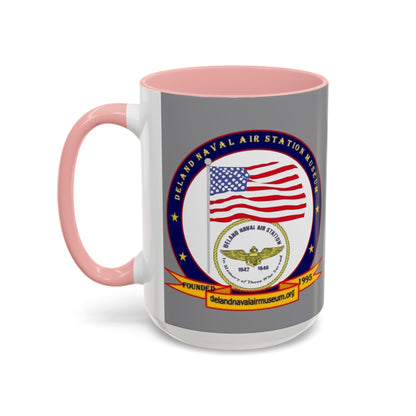 DeLand Naval Air Station Museum Grey Accent Mug by theGreenDragonTavern.shop