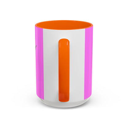 Hula Girl Packin' Heat Pink Accent Mug by theGreenDragonTavern.shop