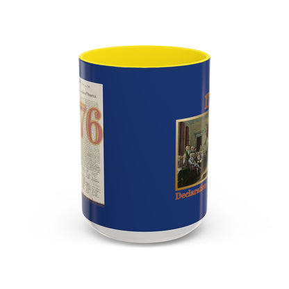 Declaration of Independence Dark Blue Accent Mug by theGreenDragonTavern.shop