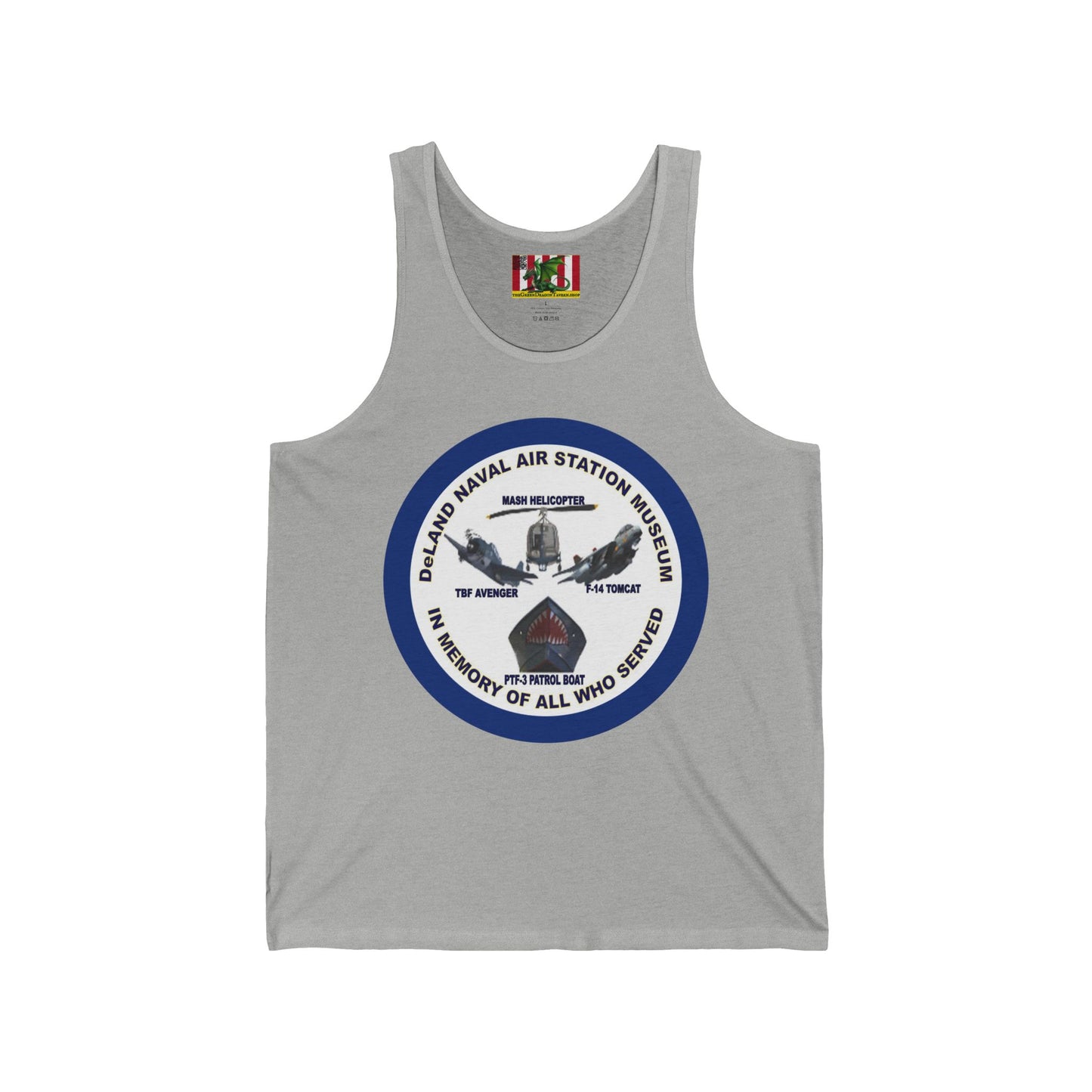 DNASM Student Art Navy Frame Unisex Jersey Tank Top by theGreenDragonTavern.shop