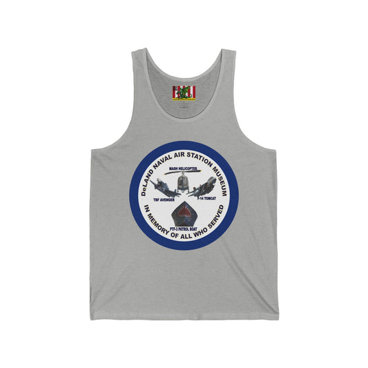 DNASM Student Art Navy Frame Unisex Jersey Tank Top by theGreenDragonTavern.shop