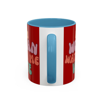 I Am Woman Watch Me Vote Red Accent Mug by theGreenDragonTavern.shop