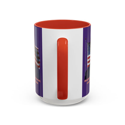 Charlie Kirk, Healthy Debate Purple Accent Mug by theGreenDragonTavern.shop