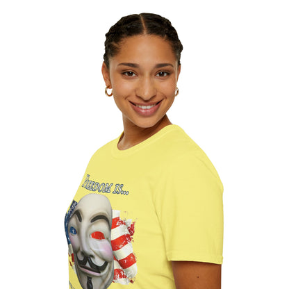 Ronald Reagan Freedom Vendetta Light colors Unisex T-Shirt by theGreenDragonTavern.shop