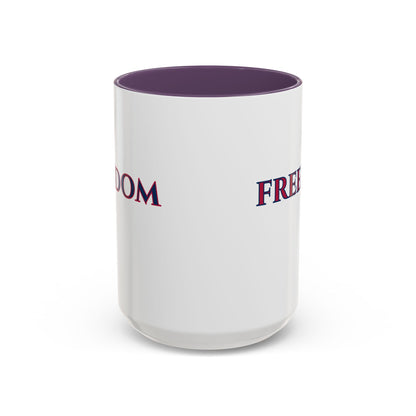 Freedom, White Accent Mug by theGreenDragonTavern.shop