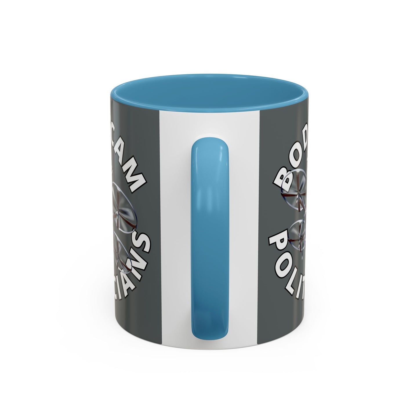 Bodycam the Politicians Drone Grey Accent Mug by theGreenDragonTavern.shop