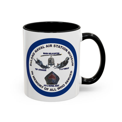 DNASM Student Art Navy Frame White Accent Mug by theGreenDragonTavern.shop