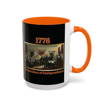 Declaration of Independence Black Accent Mug by theGreenDragonTavern.shop