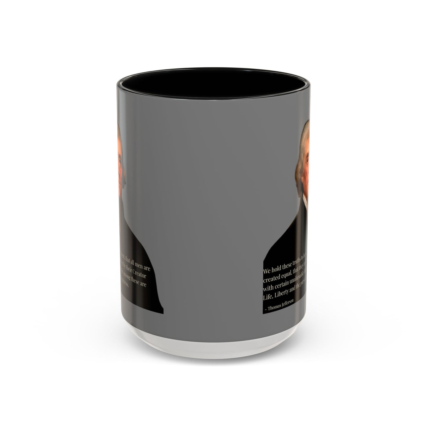 We hold these truths to be self-evident Grey Accent Mug by theGreenDragonTavern.shop