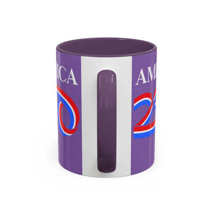 America 250 Light Purple Accent Mug by theGreenDragonTavern.shop
