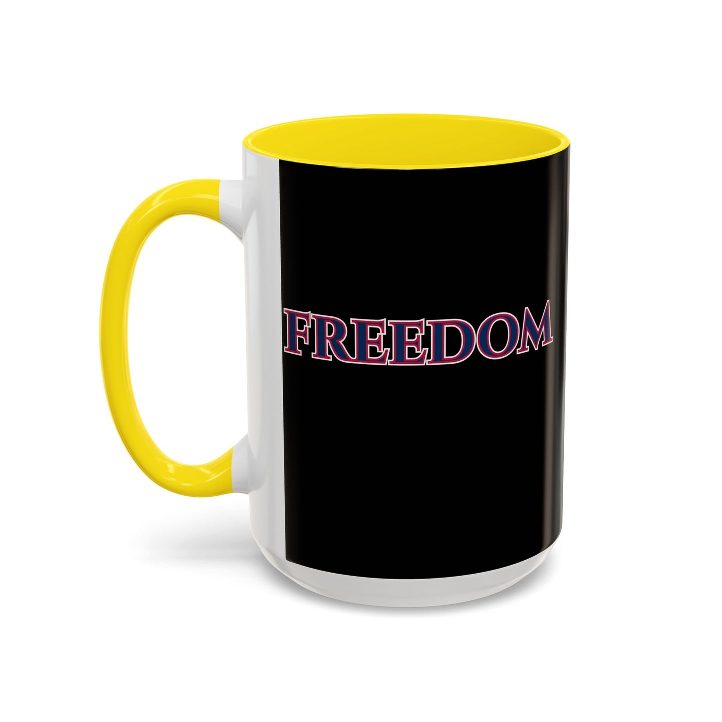 Freedom, Black Accent Mug by theGreenDragonTavern.shop