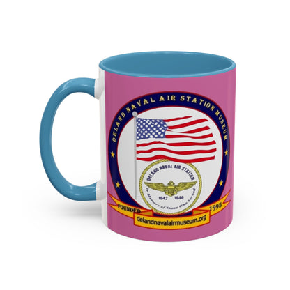 DeLand Naval Air Station Museum Pink Accent Mug by theGreenDragonTavern.shop