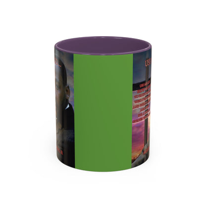 Use Me God, MLK Jr Green Accent Mug by theGreenDragonTavern.shop