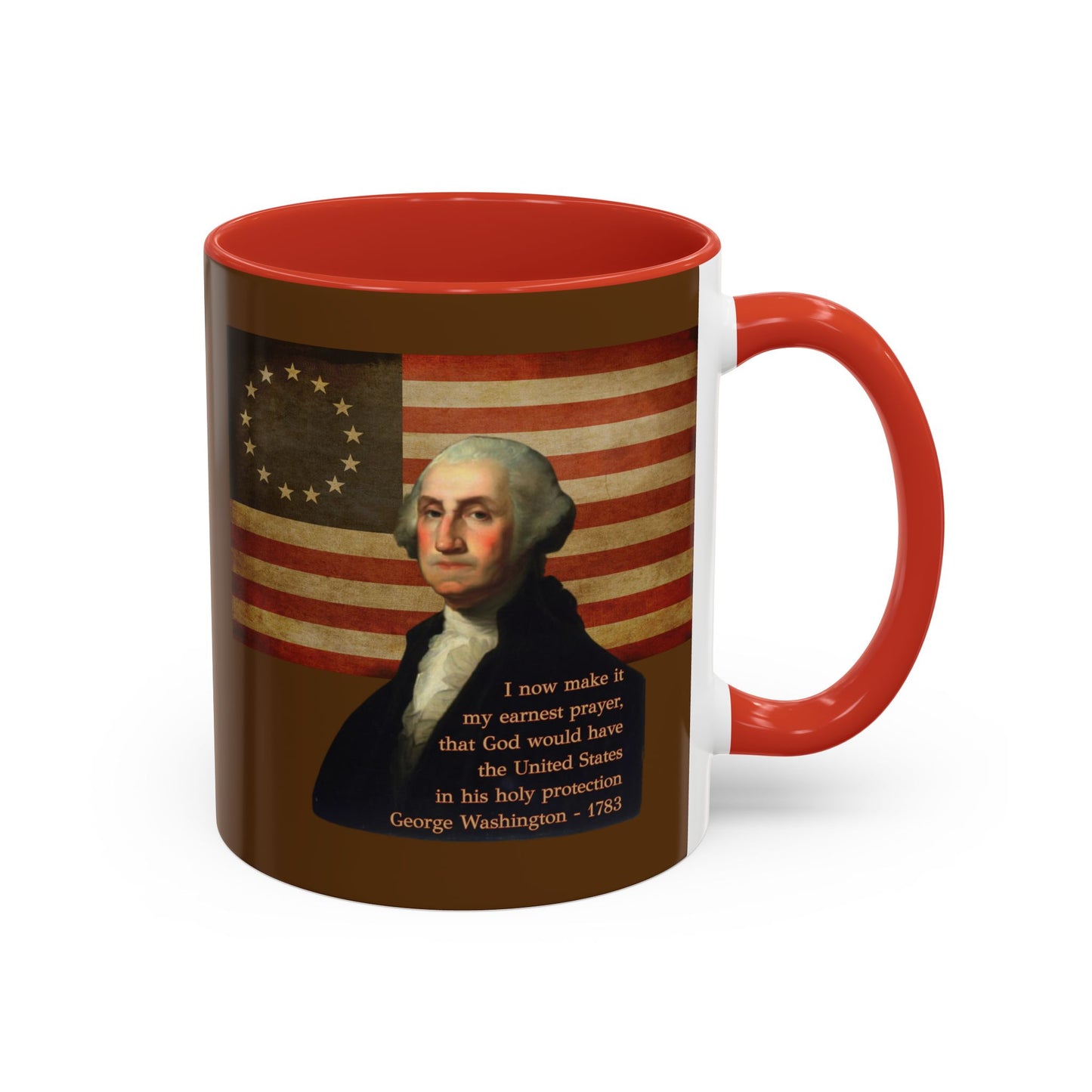 Washington's Earnest Prayer Brown Accent Mug by theGreenDragonTavern.shop